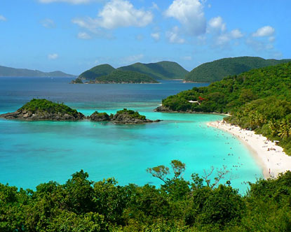 Uno de los increibles paisajes de la isla de St. Thomas
